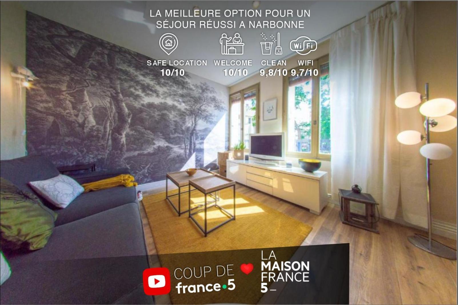 Retromirabeau "Le Raspail" - 65M2 Avec Vue - 2 Chambres - 4 Pers - Cours Mirabeau Halles Gare - Emplacement Top - Cheques Vacances Connect Narbonne Exteriör bild